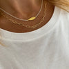 Silver and Gold Feather Necklace