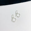 Silver Organic Circle Earrings