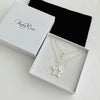 Ladies necklace gift set with two necklaces. Personalised necklace gift with initial charm necklace and star charm necklace. KookyTwo.