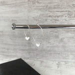 Silver Heart Hoop Earrings - KookyTwo