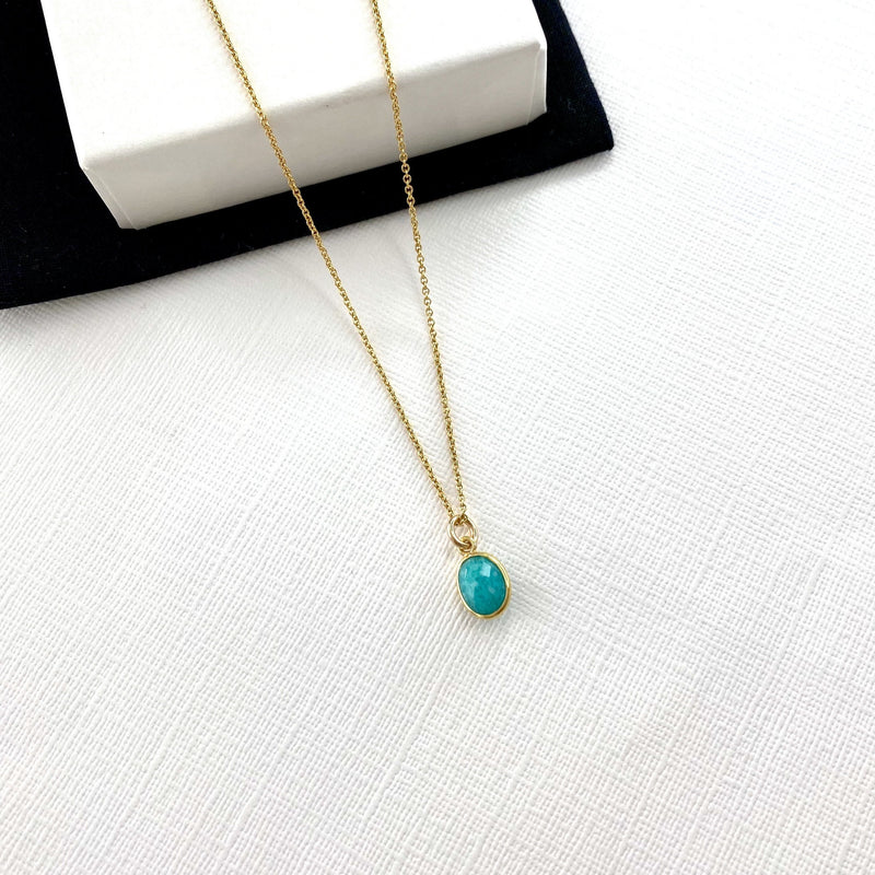 Gold Amazonite Necklace - KookyTwo