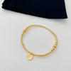 Gold Personalised Disc Bracelet