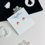 Stud earrings with Santa Claus. KookyTwo.