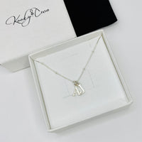 Silver Two Initial Necklace - KookyTwo