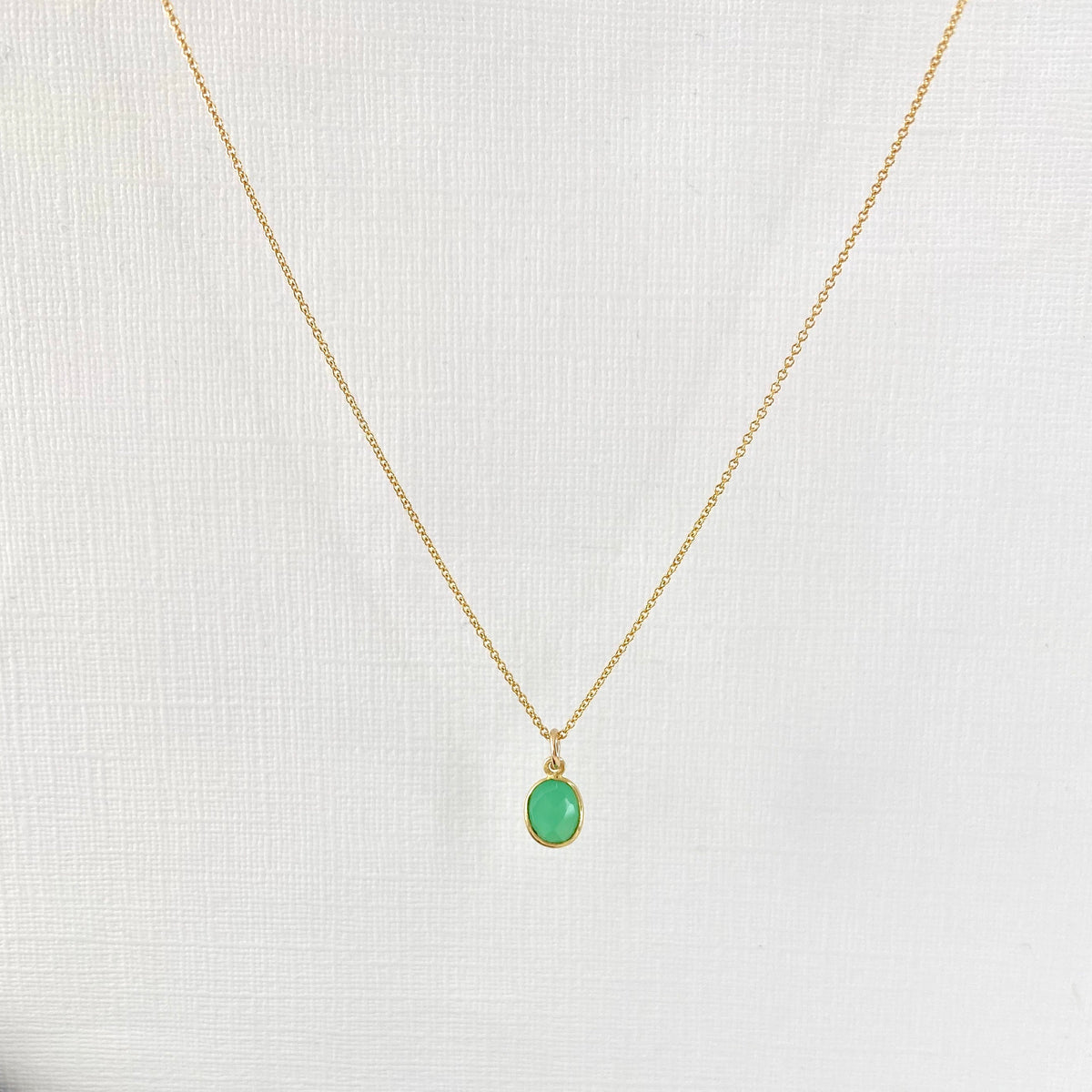 Gold Chrysoprase Necklace - KookyTwo