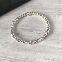 Silver Hammered Bead Bracelet - KookyTwo