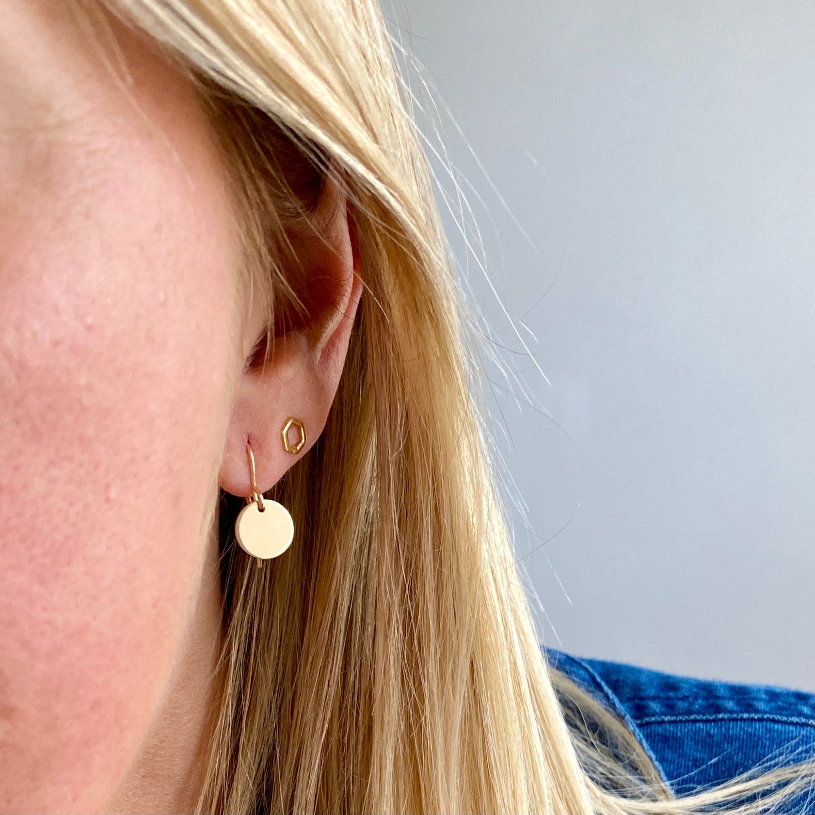 Drop disc earrings Drop disc earrings