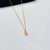 Gold Pink Opal Necklace - KookyTwo