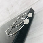 Silver Heart Hoop Earrings - KookyTwo
