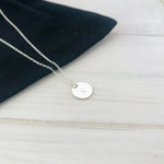 Silver Initial Disc Necklace - KookyTwo