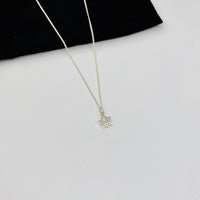 Silver Lotus Flower Necklace - KookyTwo
