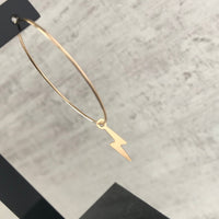 Gold Lightning Bolt Hoop Earrings - KookyTwo