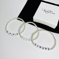 Silver Custom Word Bracelets