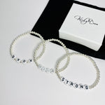 Silver Custom Word Bracelets