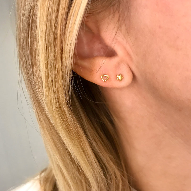 Gold Star Stud Earrings - KookyTwo
