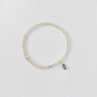 Silver Evil Eye Bracelet - KookyTwo