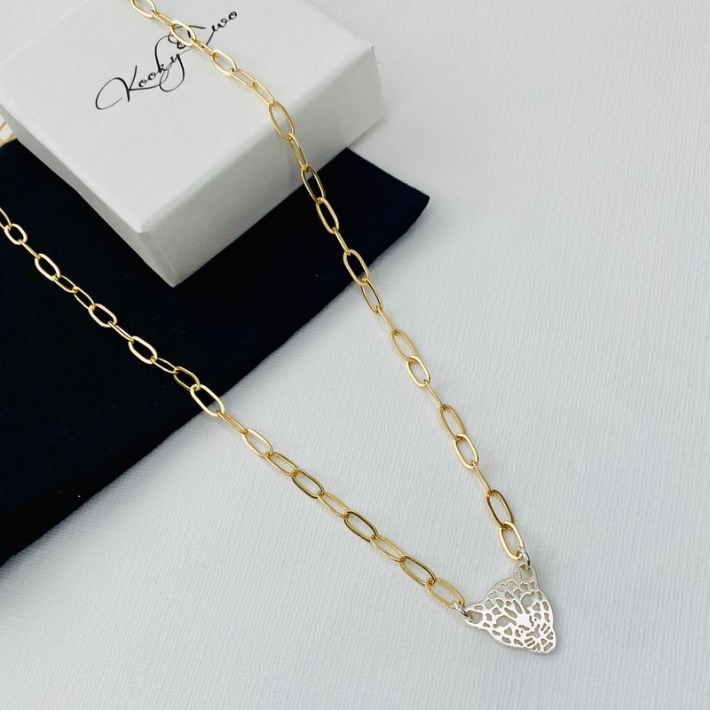 THE ALICE | Gold & Silver Leopard Necklace