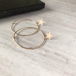 Gold Star Hoop Earrings - KookyTwo