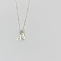 Silver Two Initial Necklace Sterling Silver. KookyTwo