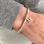 Silver Initial Bracelet - KookyTwo