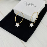 Gold & Silver Star Hoop Earrings - KookyTwo