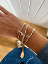 Sterling silver bead bracelets perfect for stacking together. KookyTwo.