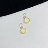 Gold Organic Circle Earrings