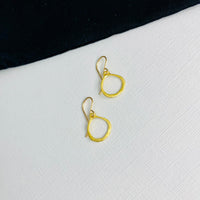 Gold Organic Circle Earrings