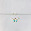 Gold Amazonite Hoop Earrings - KookyTwo