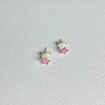 Purple Glitter Star Earrings