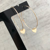 Gold Heart Hoop Earrings - KookyTwo
