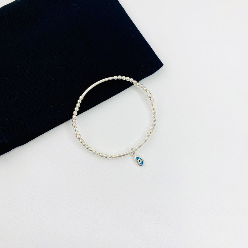 Silver Evil Eye Bracelet - KookyTwo