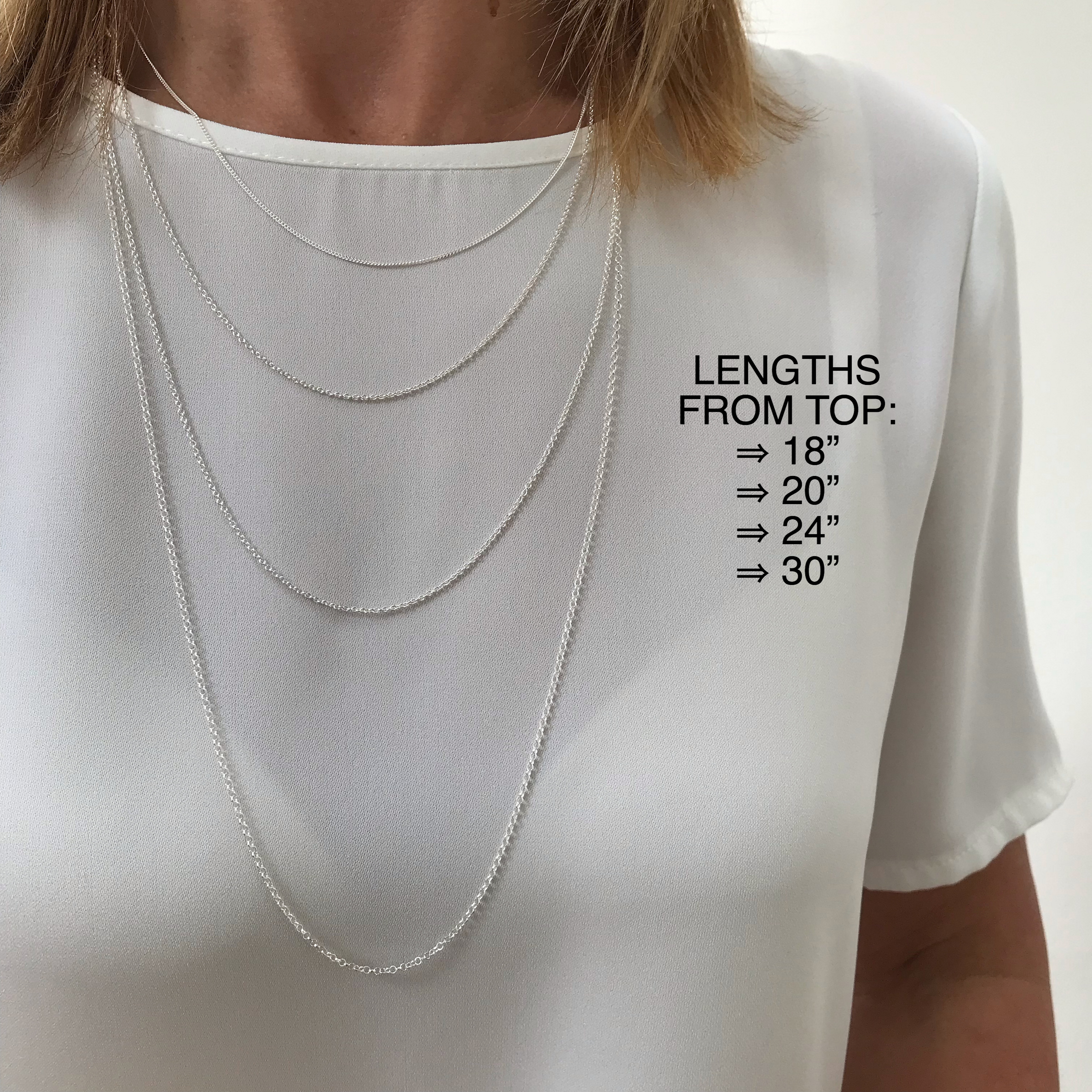 Silver hoop 2025 necklace chain