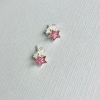 Purple Glitter Star Earrings