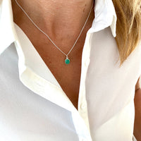 Silver Chrysoprase Necklace - KookyTwo