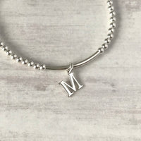 Silver Initial Bracelet - KookyTwo