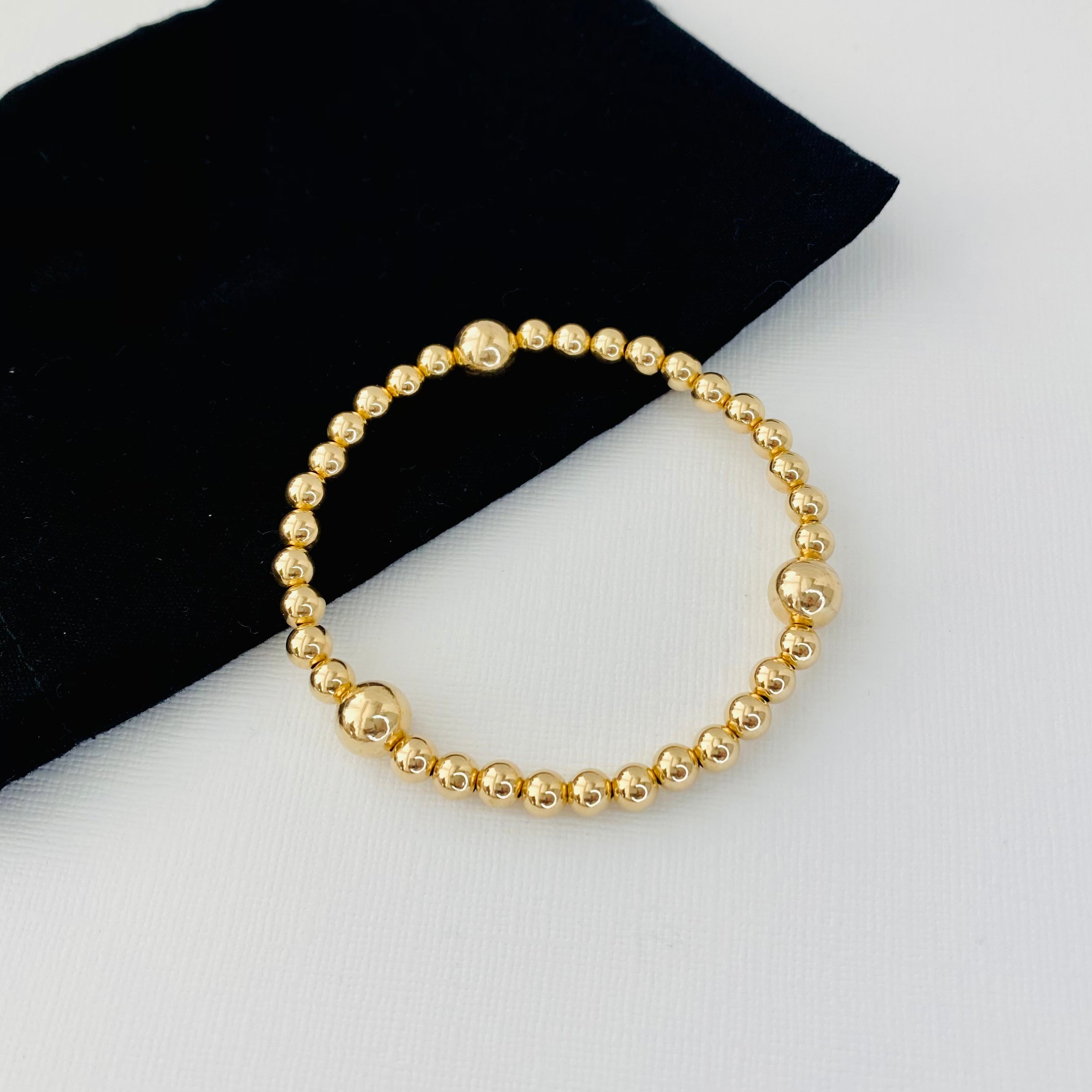 14K Gold Ball Chain Link Bracelet, 6mm Size Links – Nana Bijou