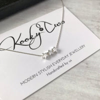 Silver Three Star Necklace - KookyTwo