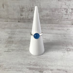 Blue Onyx Round Gemstone Ring - KookyTwo
