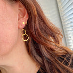 Gold Eternity Circle Earrings