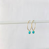 Gold Amazonite Hoop Earrings - KookyTwo