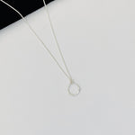 Silver Organic Circle Necklace - KookyTwo