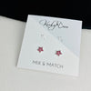 Purple Glitter Star & Lightning Bolt Earring Set