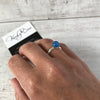 Blue Onyx Round Gemstone Ring - KookyTwo