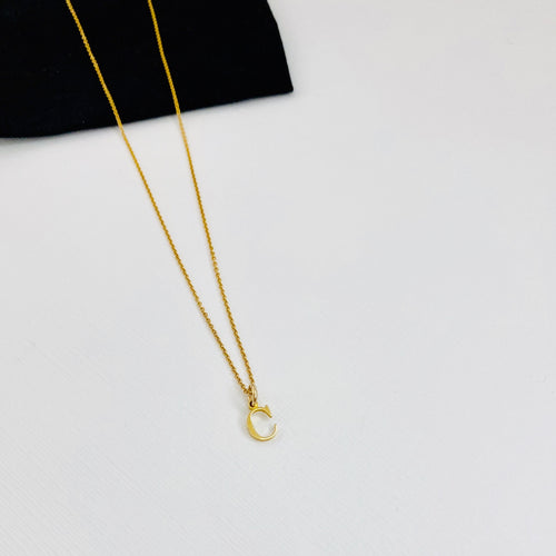 Gold Initial Necklace - KookyTwo