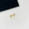 Gold Lightning Bolt Necklace & Earring Set - KookyTwo