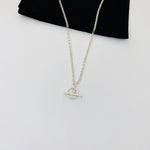 T Bar Necklace Silver. Choose a necklace length with this t bar necklace. KookyTwo.