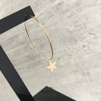 Gold Star Hoop Earrings - KookyTwo