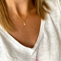 Gold Lightning Bolt Necklace - KookyTwo