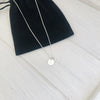 Silver Initial Disc and Heart Necklace - KookyTwo